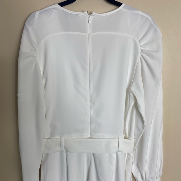 NWT Reiss Elsa Long Sleeve Wide Leg Jumpsuit White size 10 Bridal Wedding - Picture 8 of 12